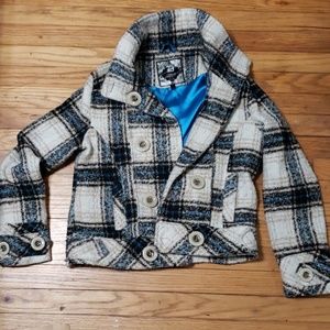 Plaid Pea Coat